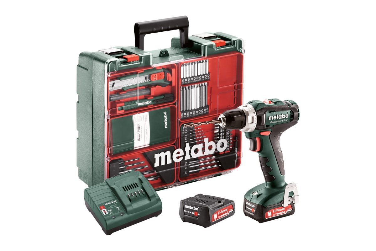 Δραπανοκατσάβιδο Μπαταρίας PowerMaxx BS 12 Set Metabo ΣΕΤ 12 Volt 6.01036.87
