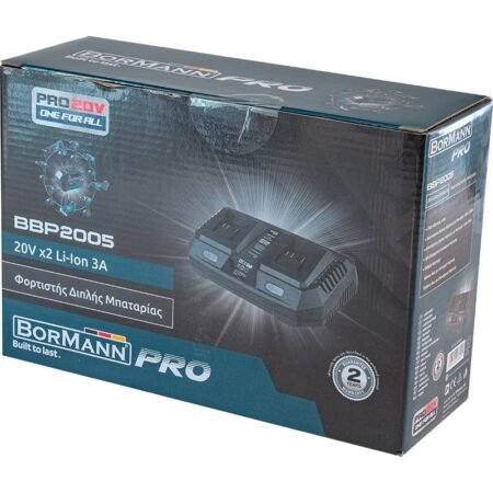 ΦΟΡΤΙΣΤΗΣ ΔΙΠΛΗΣ ΜΠΑΤΑΡΙΑΣ 20V Li-Ion-2x4Ah-3A-PRO BBP2005 BORMANN - Image 8