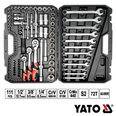 ΚΑΡΥΔΑΚΙΑ ΣΕΤ 1/2-3/8-1/4  111ΤΜΧ YT-38831 YATO