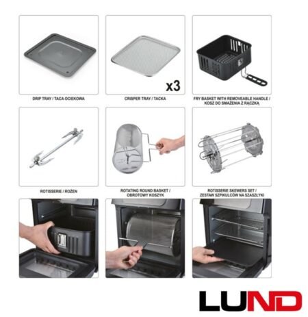 ΦΡΙΤΕΖΑ ΑΕΡΟΣ 1800W/12LT LUND 67590 - Image 3
