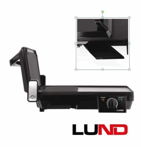 ΓΚΡΙΛΙΕΡΑ ΠΑΓΚΟΥ 2 ΣΕ 1 2000W 40.5X25CM LUND 67455 - Image 3