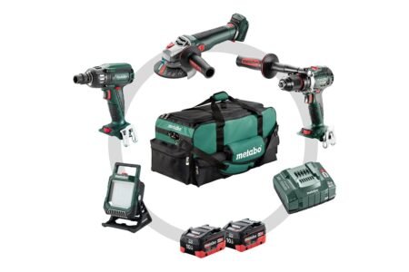 Metabo 18 V Combo ΣΕΤ Μπαταρίας 4.3.2 BS 18 LTX BL Q I + SSW 18 LTX 400 BL + WB 18 LT BL 11-125 Q + BSA 18 LED 4000