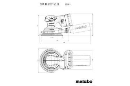 Έκκεντρο Τριβείο Μπαταρίας SXA 18 LTX 150 BL με 150 mm πέλμα λείανσης Metabo 18 Volt Metabo 18v ΜΟΝΟ ΣΩΜΑ 600411850 - Image 5