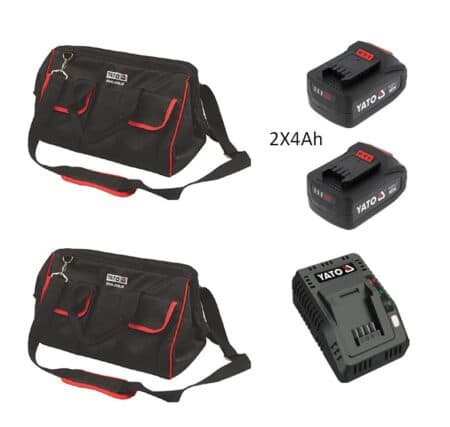 COMBO 3XL ΣΕΤ ΔΡΑΠAΝΟΚΑΤΣΑΒΙΔΟ 120Nm + ΓΩΝΙΑΚΟΣ ΤΡΟΧΟΣ + ΠΙΣΤΟΛΕΤΟ SDS + 2Χ4Ah + 2ΤΣΑΝΤΑ - Image 4