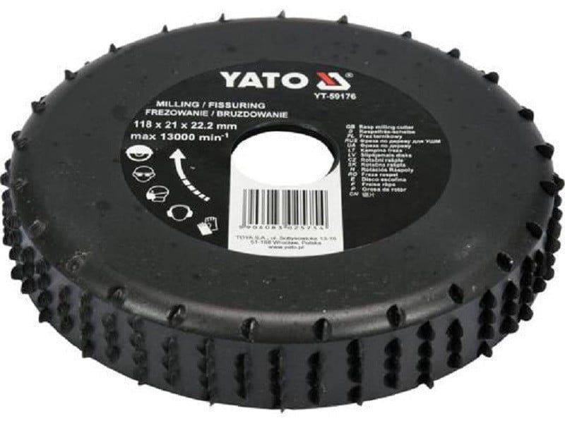 ΦΡΕΖΑ ΡΑΣΠΑ ΓΩΝΙΑΚΟΥ ΤΡΟΧΟΥ 118mm ΞΥΛΟΥ ΥΤ-59176