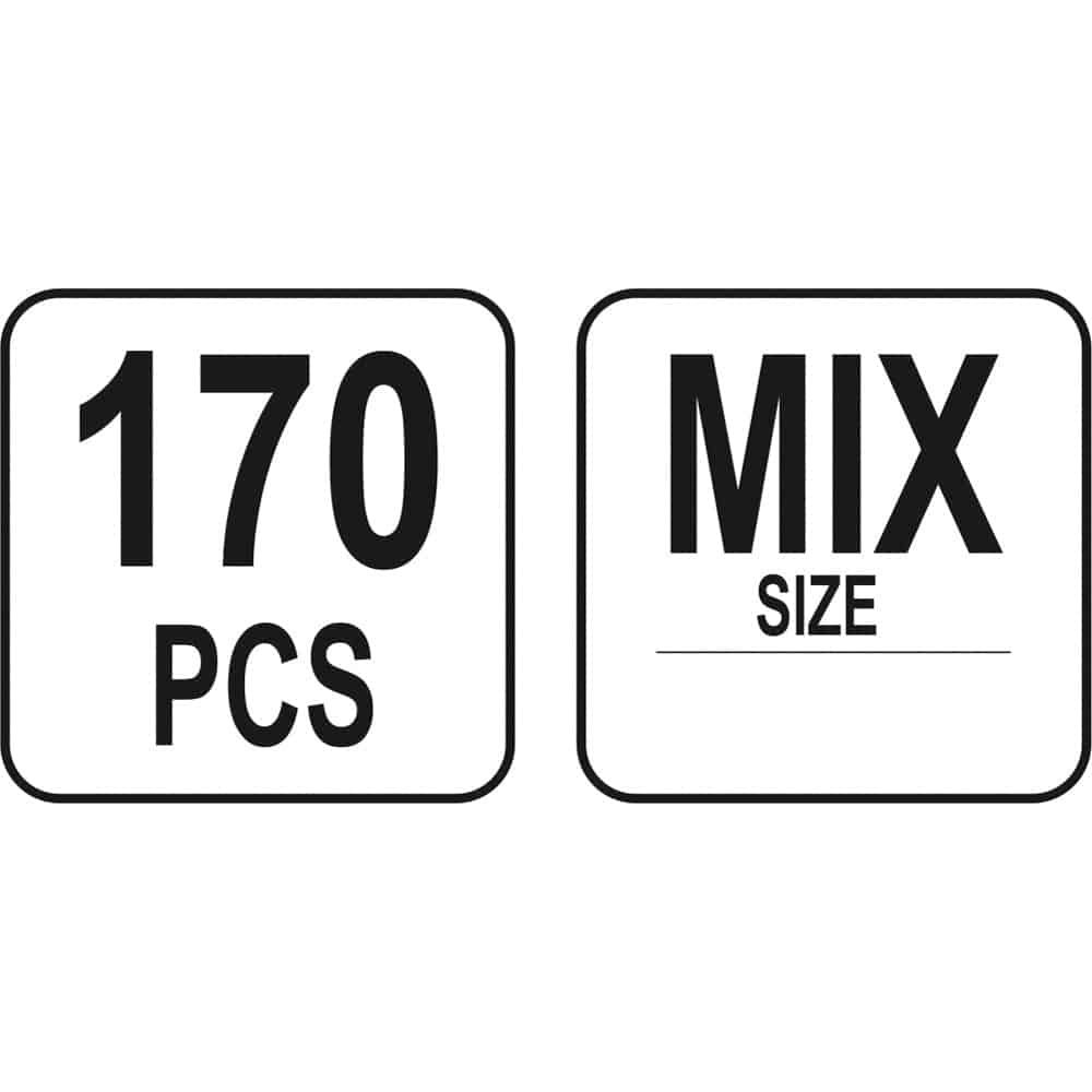 ΒΙΔΕΣ ΚΛΙΠΣ ΑYTOKINHΤΟΥ ΣΕΤ 170ΤΕΜ YT-06780 - Image 2