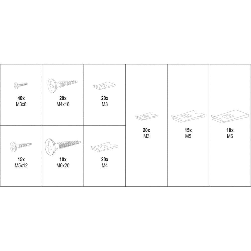 ΒΙΔΕΣ ΚΛΙΠΣ ΑYTOKINHΤΟΥ ΣΕΤ 170ΤΕΜ YT-06780 - Image 3