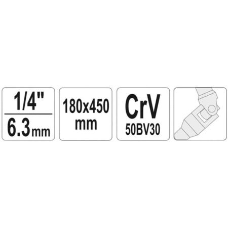 ΜΑΝΕΛΑ -ΤΑΦ ΣΠΑΣΤΗ  1/4- 450ΜΜ  YT-15291 ΥΑΤΟ - Image 3