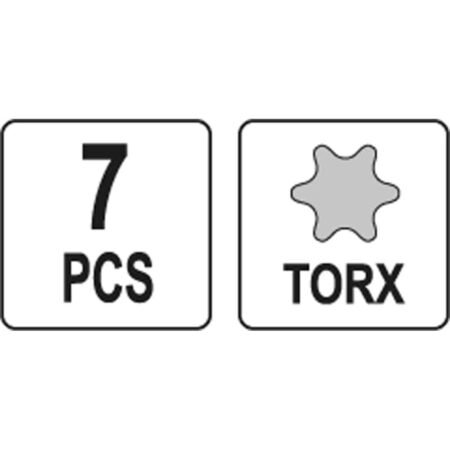 ΣΕΤ ΚΑΡΥΔΑΚΙΑ  ΜYTΕΣ TORX  7 ΤΜΧ. YT-0410 ΥΑΤΟ - Image 3