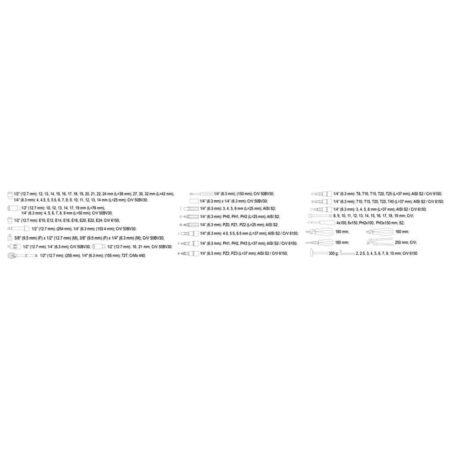 ΣΕΤ ΚΑΣΕΤΙΝΑ ΕΡΓΑΛΕΙΩΝ ΚΑΡΥΔΑΚΙΑ 1/2'' & 1/4'' ΣΕΤ 122 ΤΜΧ. YT-38901 - Image 3