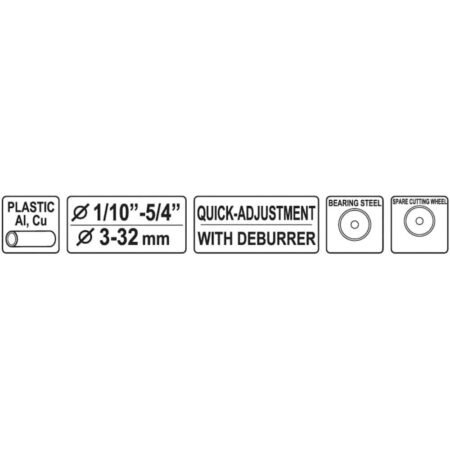 ΣΩΛΗΝΟΚΟΦΤΗΣ 3-32mm  YT-22338 YATO - Image 3