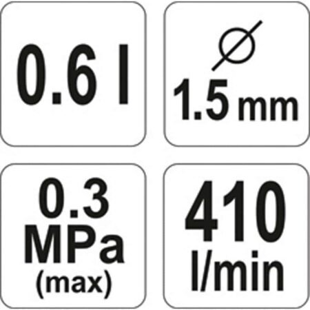 ΠΙΣΤΟΛΙ ΒΑΦΗΣ ΑΝΩ ΔΟΧΕΙΟ 600ML 1.5MM YT-2341 - Image 3
