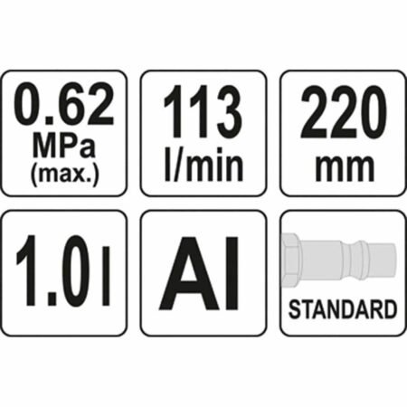 ΠΙΣΤΟΛΙ ΚΑΘΑΡΙΣΜΟΥ 6,2 BAR Y1 Lt YT-23640 - Image 3
