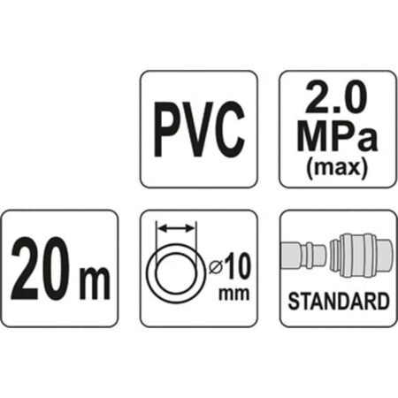 ΛΑΣΤΙΧΟ ΑΕΡΟΣ 10mmΧ20m  YT-24225 YATO - Image 3