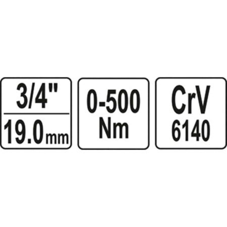 ΔΥΝΑΜΟΚΛΕΙΔΟ  3/4" 0-500Nm YT-07642 - Image 3