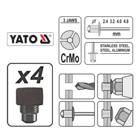 ΠΡΙΤΣΙΝΑΔΟΡΟΣ  190-270 mm  YT-36070 ΥΑΤΟ - Image 3