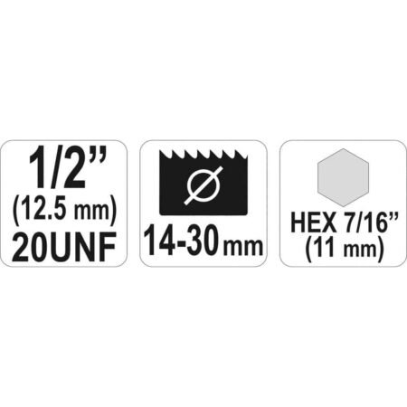 ΦΟΡΕΑΣ ΠΟΤΗΡΟΤΡΥΠΑΝΟΥ HEX 14-30mm YT-3370 ΑΝΑΜΕΝΕΤΑΙ - Image 3