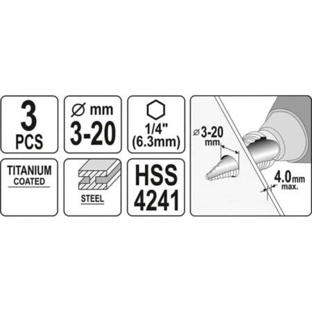 ΤΡΥΠΑΝΙΑ ΚΩΝΙΚΑ ΣΕΤ YT-44731 - Image 3