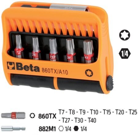 Κασετίνα+10 μύτες Torx 1/4"  B008600970