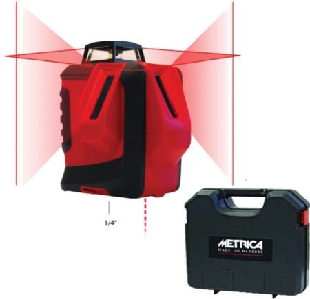 ΛΕΙΖΕΡ Red laser μετρητής απόστασης 360° με πολλαπλή λειτουργία  M60814BR