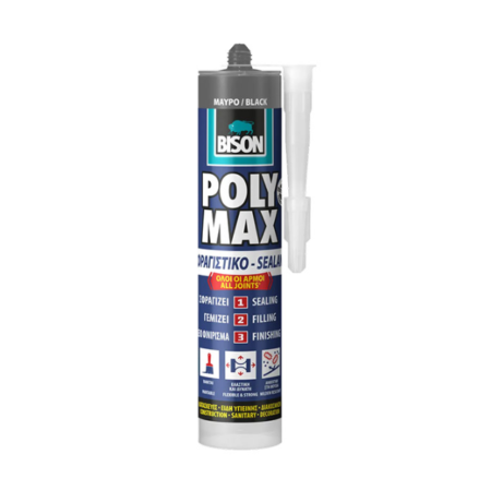 ΣΦΡΑΓΙΣΤΙΚΗ ΣΙΛΙΚΟΝΗ PM SEAL ΜΑΥΡΗ CQ 280ML BISON