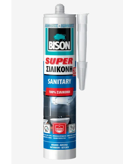 ΣΙΛΙΚΟΝΗ SUPER ΑΝΤΙΜΟΥΧΛΙΚΗ ΛΕΥΚΗ 280ml (ΜΠΑΝΙΟ) BISON 7000612