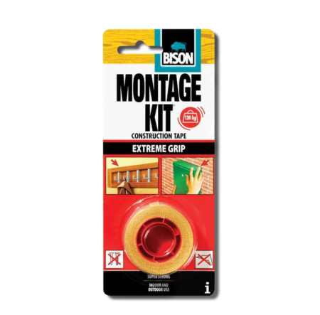 MONTAGEKIT EXTREME ΠΡΟΣΦΥΣΗ ΤΑΙΝΙΑ ΔΙΠΛΗΣ ΟΨΗΣ 1,5ΜΧ19ΜΜ BLISTER BISON