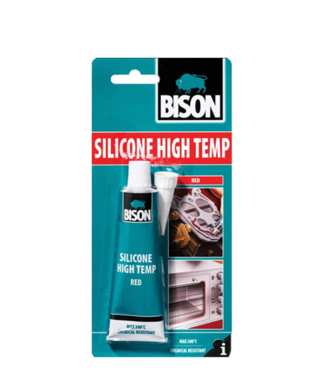 SILICONE ΥΨΗΛΗΣ ΘΕΡΜΟΚΡΑΣΙΑΣ ΚΟΚΚΙΝΗ 60ml blister BISON 6305453