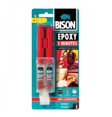 ΚΟΛΛΑ ΕΠΟΞΙΚΗ EPOXY SYRINGE 5 MIN' 24ML BLISTER BISON
