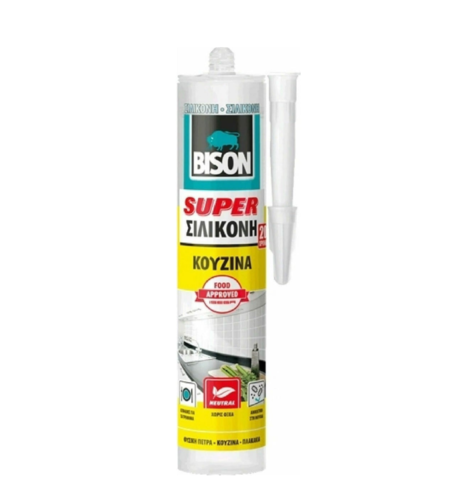 ΣΙΛΙΚΟΝΗ SUPER ΑΝΤΙΜΟΥΧΛΙΚΗ ΔΙΑΦΑΝΗ 300ml (ΚΟΥΖΙΝΑ) BISON 6315859