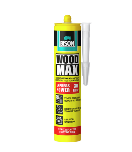ΠΟΛΥΜΕΡΙΚΕΣ ΞΥΛΟΚΟΛΛΕΣ WOOD MAX EXPRESS POWER 380GR BISON