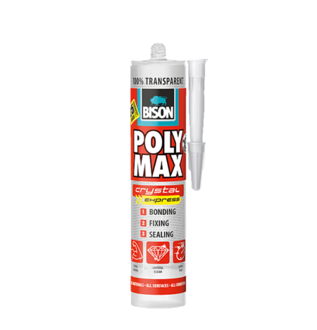 ΚΟΛΛΑ ΣΦΡΑΓΙΣΤΙΚΗ ΔΙΑΦΑΝΗ  EXPRESS 300GR BISON POLY MAX HIGH TACK