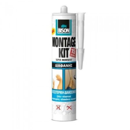 ΚΟΛΛΑ MONTAGE KIT ΔΙΑΦΑΝΗ ΦΥΣΙΓΓΑ 310ml BISON