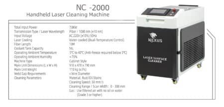 NEXUS LASER ΚΑΘΑΡΙΣΜΟΥ  2000 WATT  ΜΕ ΔΕΣΜΗ ΕΩΣ 30 ΕΚΑΤΟΣΤΩΝ - Image 4